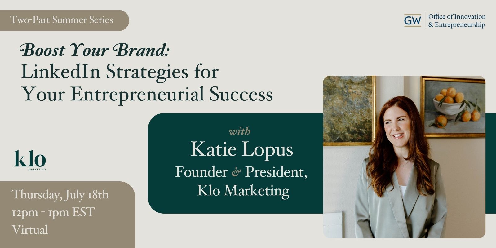 Klo Marketing Summer Camp Graphic