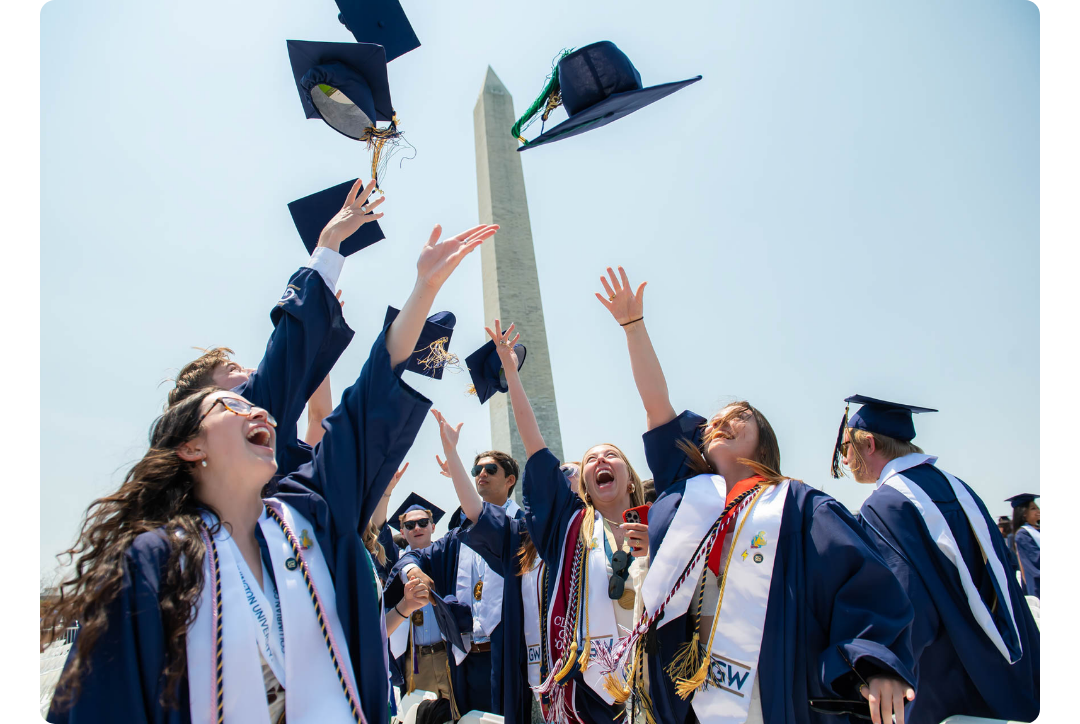 GW students at commencement