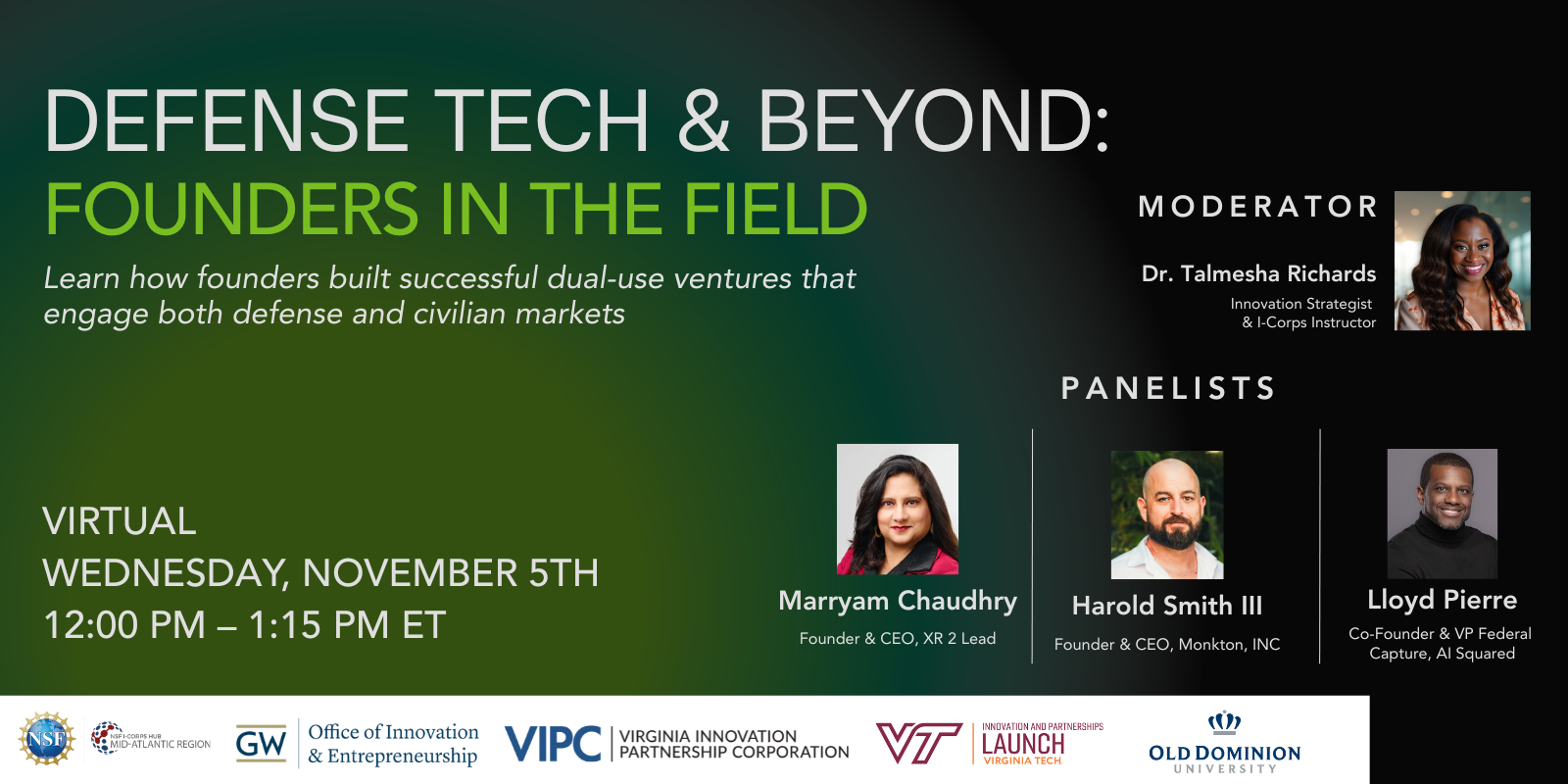 Defense tech and beyond website graphic