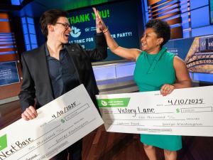 NVC 2025 winners holding checks